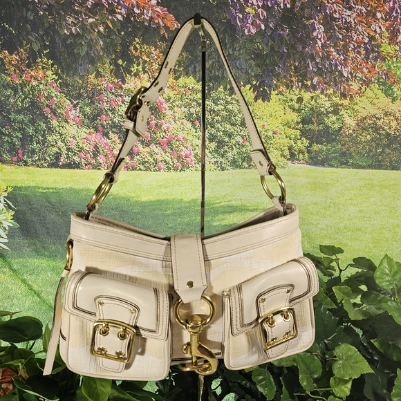 Coach Legacy Signature Ivory and Beige Shoulderbag | Handbag - Picture 13 of 14